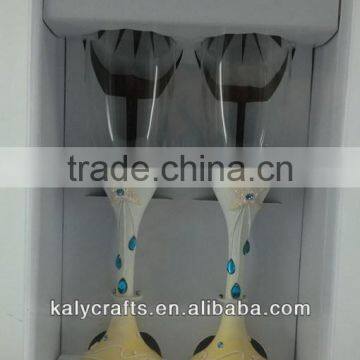 for wedding resin starfish champgne goblet