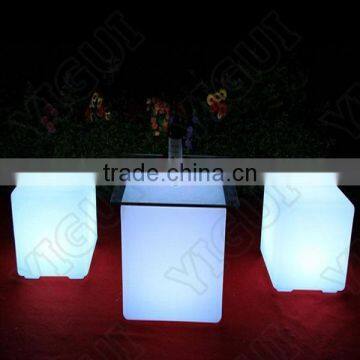 LED Indoor/outdoor different size Cube Chair with the different colors/party