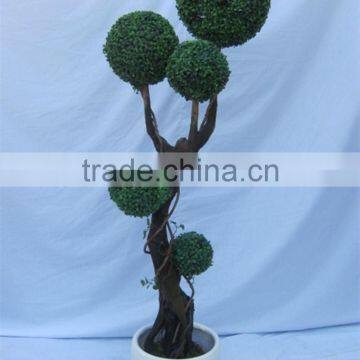 2016 Hxplant Artificial Topiary Boxwood Spiral Artificial Bonsai Trees photo-6