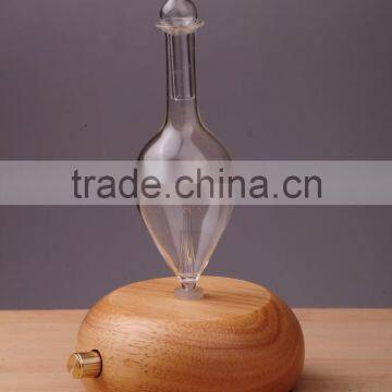 Elegant Wooden and Glass LED Aroma Diffuser Nebulization Oil Diffuser
