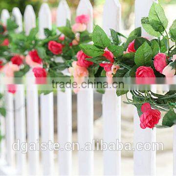 Home Fence Decorative Flower Rattan Artificial Silk Flower Vine