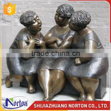 famous sculpture imitation bronze fat lady statue for sale NTBH-S811X