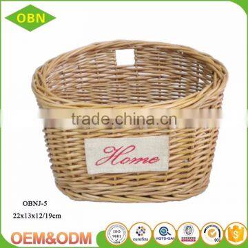 Wholesale Graceful Hand Weaved Flat Washable Poly Rattan Bread Willow Wicker Basket photo-2