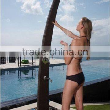 Modern Synthesis Wicker Garden Aluminum Outdoor Shower