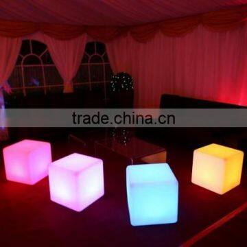Party Decoration Led Cube Chair/PE Plastic Material Led Cube Stool With Rechargable Battery photo-2