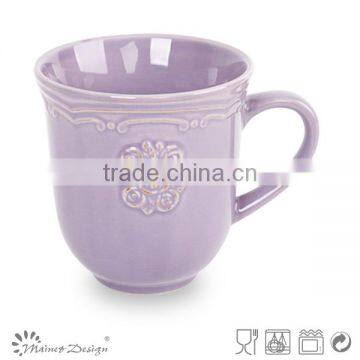 Ebossed Porcelain Mug Porcelain Mug Whole Sale With Flower photo-2