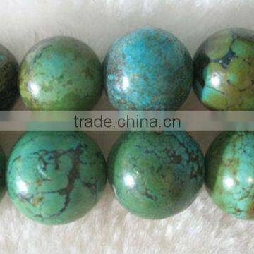 16-18mm big round natural turquoise beads