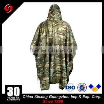 Military Camouflage Rain Poncho Light Weight PVC Military Ponchos , Army Raincoat 100% PVC Waterproof CP Muticam photo-5