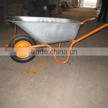 American Agriculture Concrete Building Wheel Barrow Galvanized Tray PU Wheel photo-2