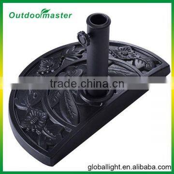 Patio Durable Half Round Black Resin Umbrella Base photo-3