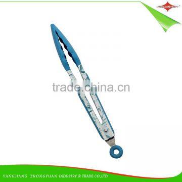 ZY-H2017 Stainless Steel Handle 9-inch Silicone Grilling Food Tong With Handle photo-3