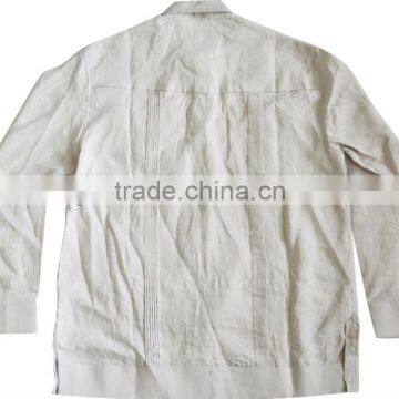 Men's 100% Cotton Guayabera Shirt With Long Sleeve and Pintuck Embroidery photo-2