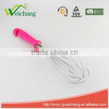 WCL555 New Design Egg Whisk Stainless Steel Wire Whisk, Egg Frother, Milk & Egg Beater Blender Wood Handle photo-2