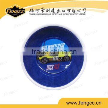 Round track car pattern melamine bowl for fast food
