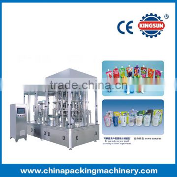 Automatic high quality stand-up pouch filling and capping machine