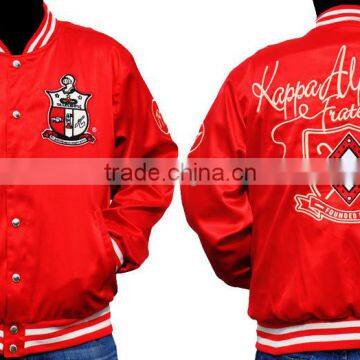 Top Quality Satin Baseball Jackets with custom embroideries