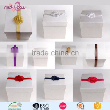 Christmas Gift Wrapping Colorful Satin Ribbon Bow With Elastic Loop photo-6