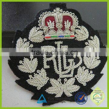 Custom Hand Embroidered Bullion Wire Cap Badges