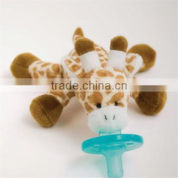 Wholesale custom promotional stuffed animal baby plush toy pacifier