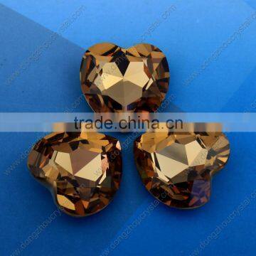 new product 28mm Golden Shade Heart crystal rhinestone trimming accessories