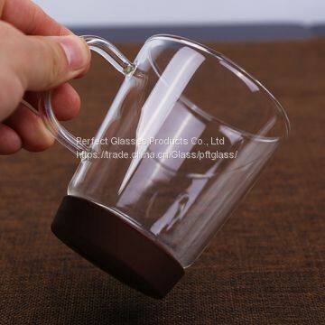 Glass cup kungfu tea cup three part glass cup filter glass cup coffee cup milk cup juice cup for hotel and resturant