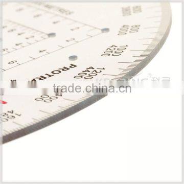 Chinese Custom 6 Inch Half Moon 360 Degree Plastic Protractor, Transparent High Quality Protractor for Military Training # KMP-1 photo-4
