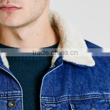 Blue Washed Men Winter Jacket With Fur Collar Windbreak Wholesale photo-4