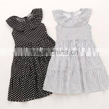 Wholesale Baby Clothes Boutique Design Kids Polka Dot Dress Cotton Girl Party Wear Dresses photo-3