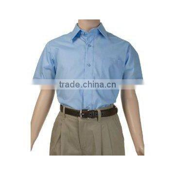 Elegant Short Sleeve Navy Shirts Wholesale Middle School Uniform photo-2