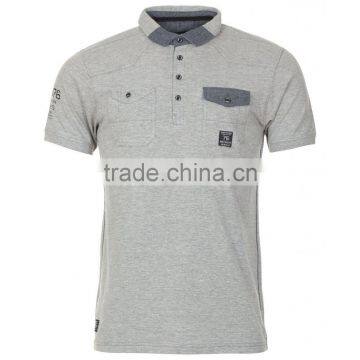 Promotional High Quality 100% Cotton Blank Short Sleeve Pure Color Polo Shirts With Pockets photo-3
