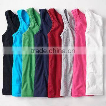 Custom Screen Print 95% Cotton 5% Spandex Fancy Tank Tops photo-3