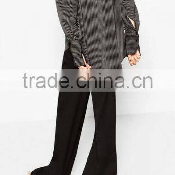 Runwaylover EY2377B New Style 2017 Ladies Fashion Loose Stripe Blouse photo-3