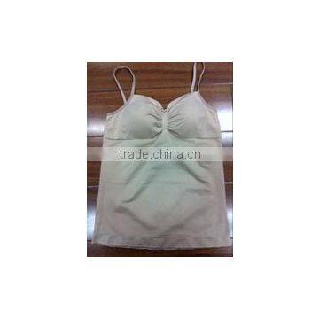 OEM Wholesale Summer Women White Classic Sleeveless Seamless Tank Top photo-2