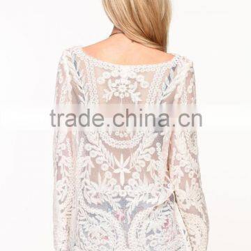 Latest Summer Lace Blouse Fashion Blouses for Middle Aged Women photo-5