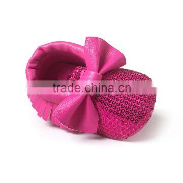 High Quality pu Sequin Baby Moccasins photo-2