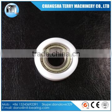 Flat POM Plastic Coated Ball Bearing wheel for door