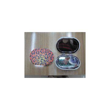 Leopard Print Oval PU Makeup Mirror LFM2210