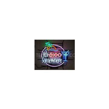 White / Orange Customized Large Neon Open Sign With Metal Frame CE / ROHS