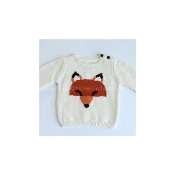 Kids Fox Pattern Pullover Sweater