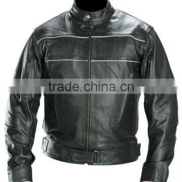 2016 Custom high quality Men Motorbike leather jacket
