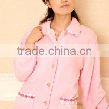 100% Polyester Printed Coral Fleece Bathrobe JL-01