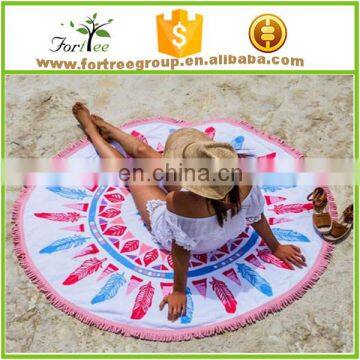 large round microfiber beach towel