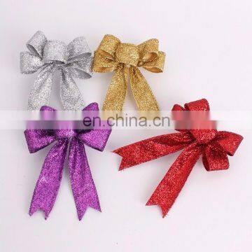 4Color Available Glitter Bow-Knot Christmas Tree Home Decoration Christmas Pendant