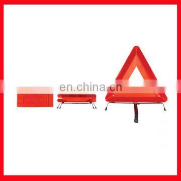 red safety warning triangle traffic sign reflective