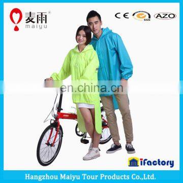 Adult Bicycle Raincoat polyester poncho bike for adult