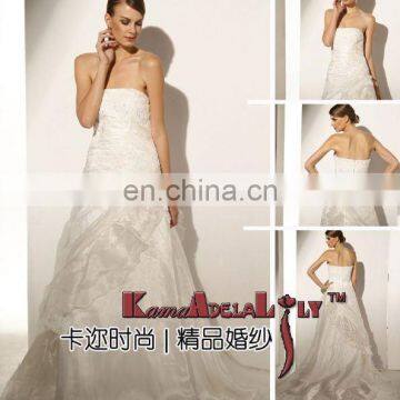 EB982 Elaborate organza Kal new factory designed bridal wear bridal dress wedding dress