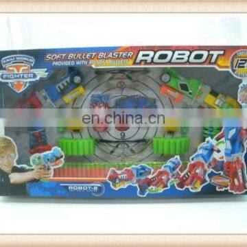 boy plastic eva soft bullet gun toy transformable robot toy