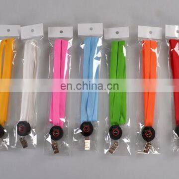 Top Quality Fluorescent Color Led With Clip Nice Glitter Lanyard photo-2