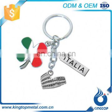 Highest Quality Embossed Present Souvenir Italy Key Chain Custom Keychain