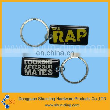 domed epoxy metal hang tags with ring